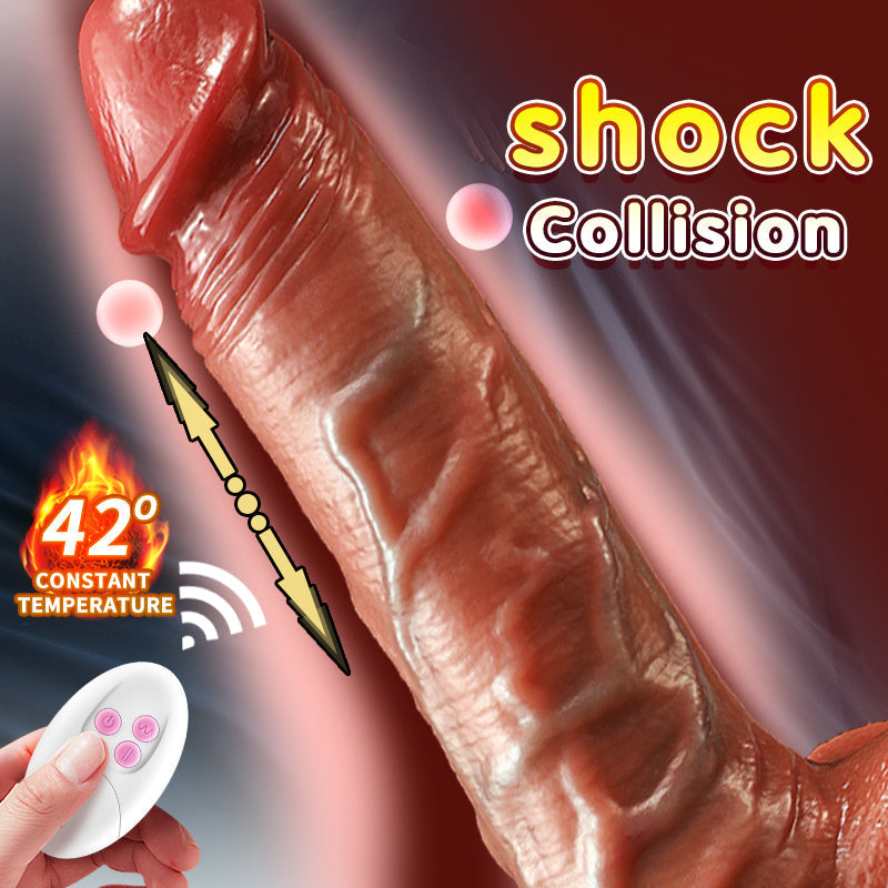 8 Inch Realistic Textured Electric Thrusting Dildo
