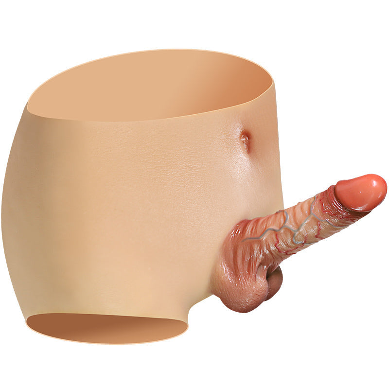 Realistic Textured Penis Sleeve Dildo Pants