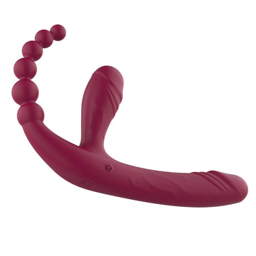 Three Head Sex Toy Couple Strapless Strapon