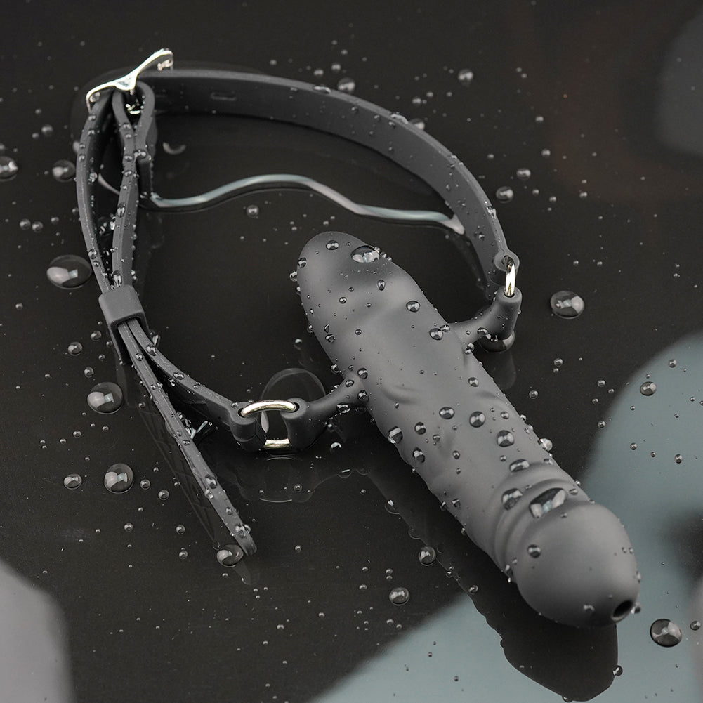 Facedildo Black Silicone Gag