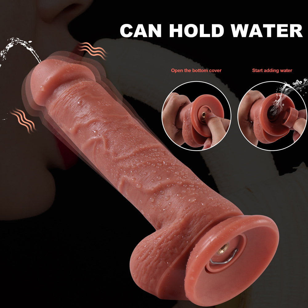 8 Inch Remote Control Vibrating Squirting Dildo