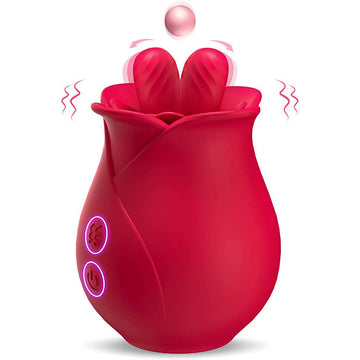 Red Rose Rotating Clitoral Stimulation Vibrator