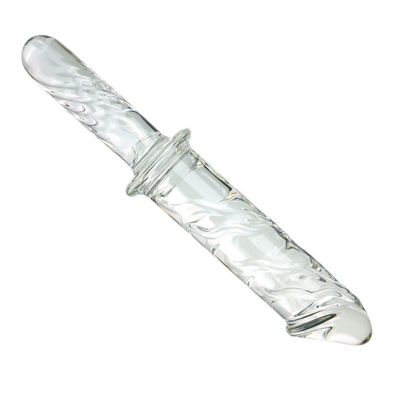 Large 11 Inch Glass Dildo With Handle