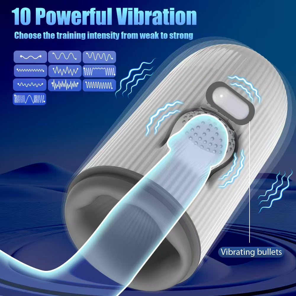 Cock Milker Vibrating Rotating Sucking Penis Training