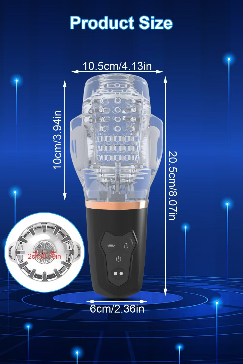 Clear Fleshlight Vibrating Sucking Male Masturbator Cup