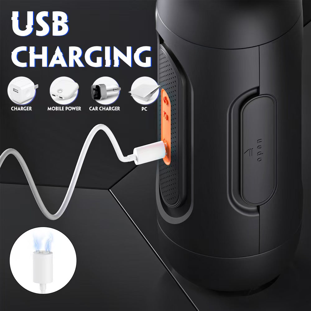 Sucking Vibration Open Lid Design Male Masturbation Cup