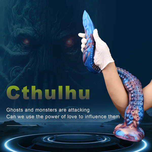 Extra Long Blue Fantasy Tentacle Dildo