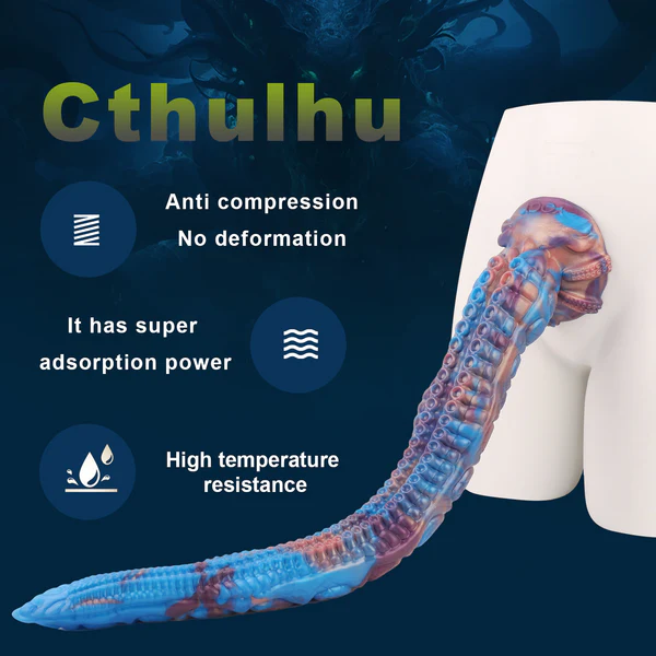 Extra Long Blue Fantasy Tentacle Dildo