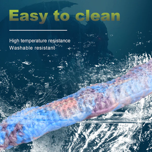 Extra Long Blue Fantasy Tentacle Dildo