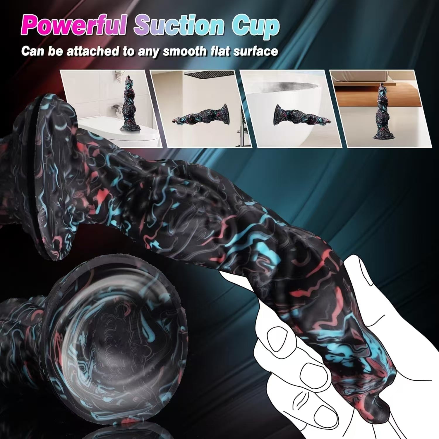 8 Inch Silicone Monster Knot Dildo