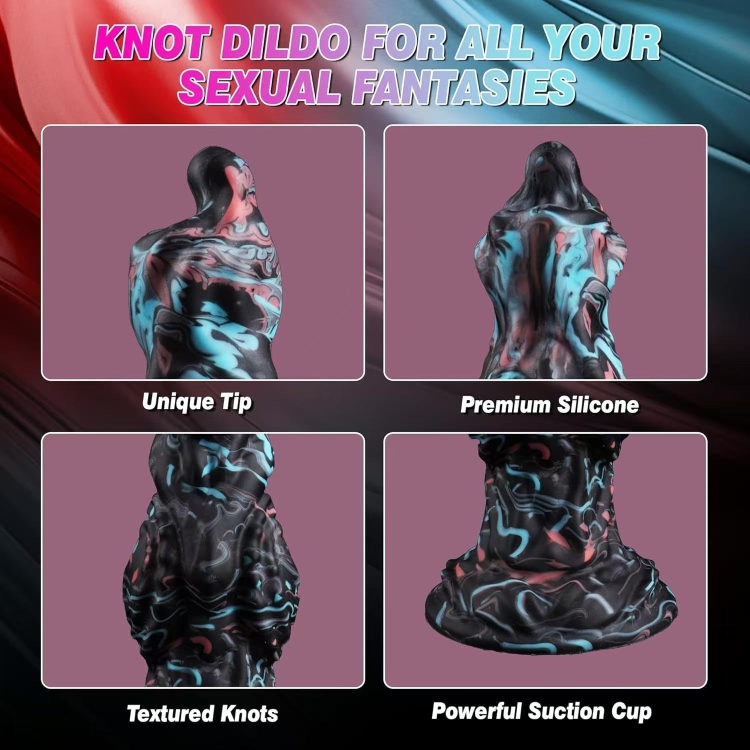 8 Inch Silicone Monster Knot Dildo