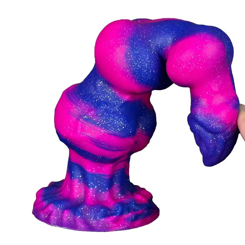 Colorful Glitter Huge Dog Knot Dildo