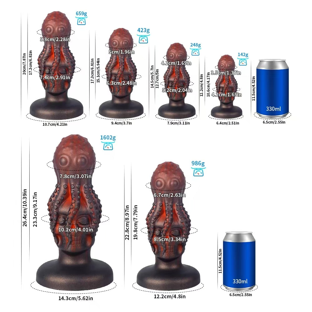 Big Anal Toys Silicone Octopus Skull