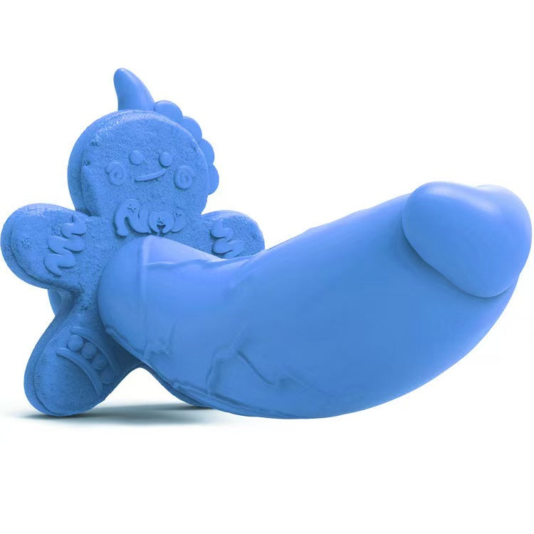 Funny Dildoes 7 Inch Blue Gingerbread Man
