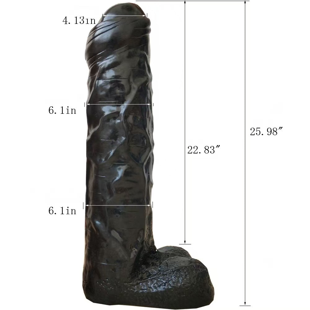 Worlds Biggest Dildo 25 Inch Realistic With Foreskin