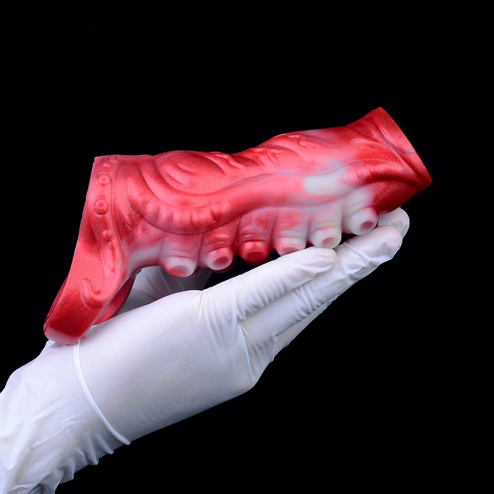 Red Silicone Open Tentacle Penis Sleeve