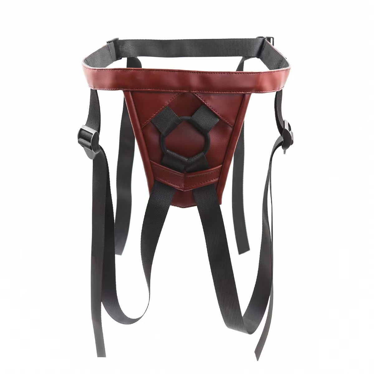 Big Strap On Dark Red Harness