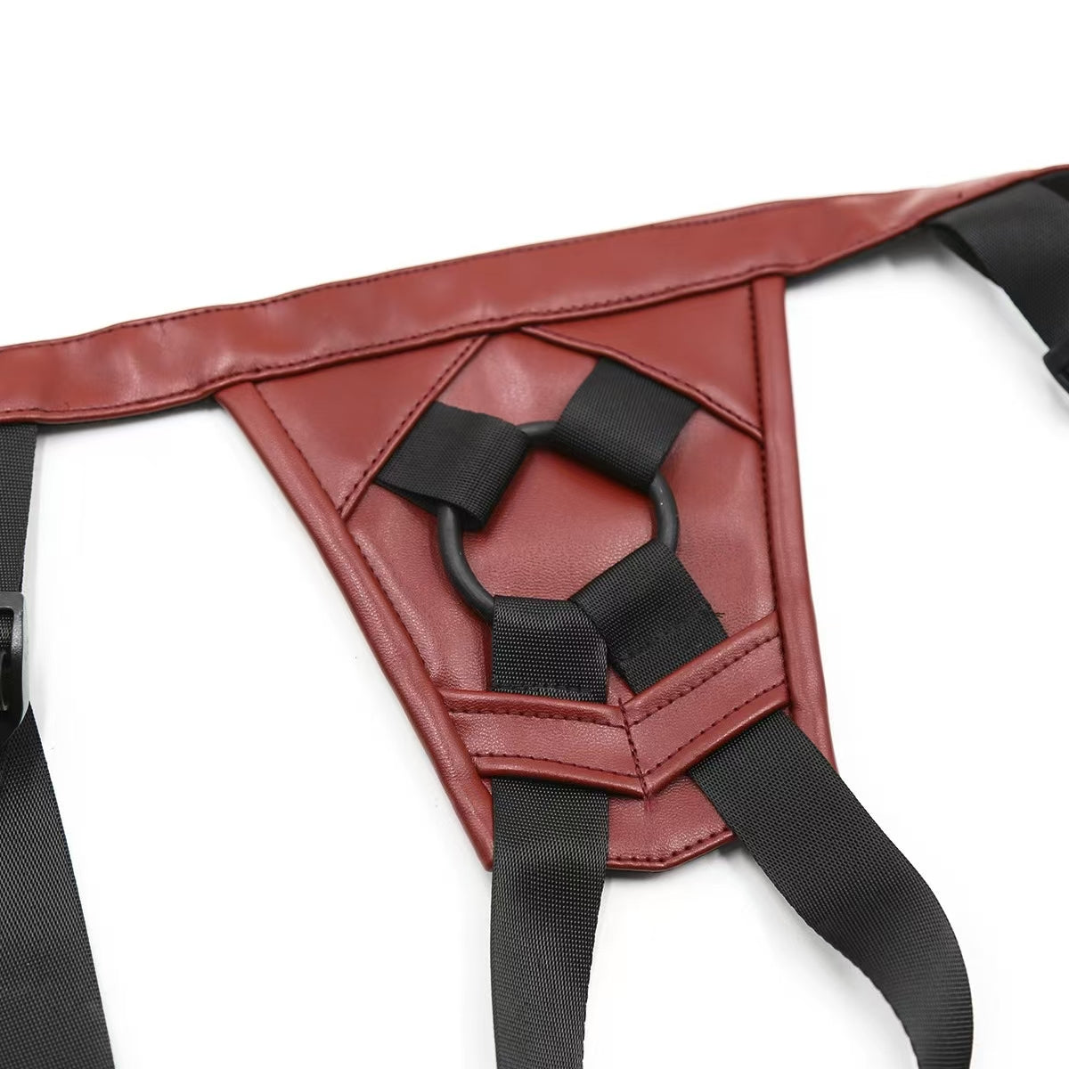Big Strap On Dark Red Harness