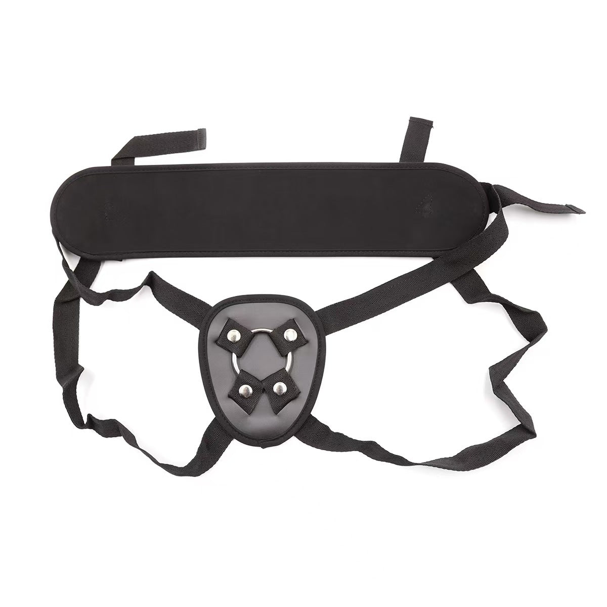 Silver Gray Adjustable Waist Support Strap On Harness