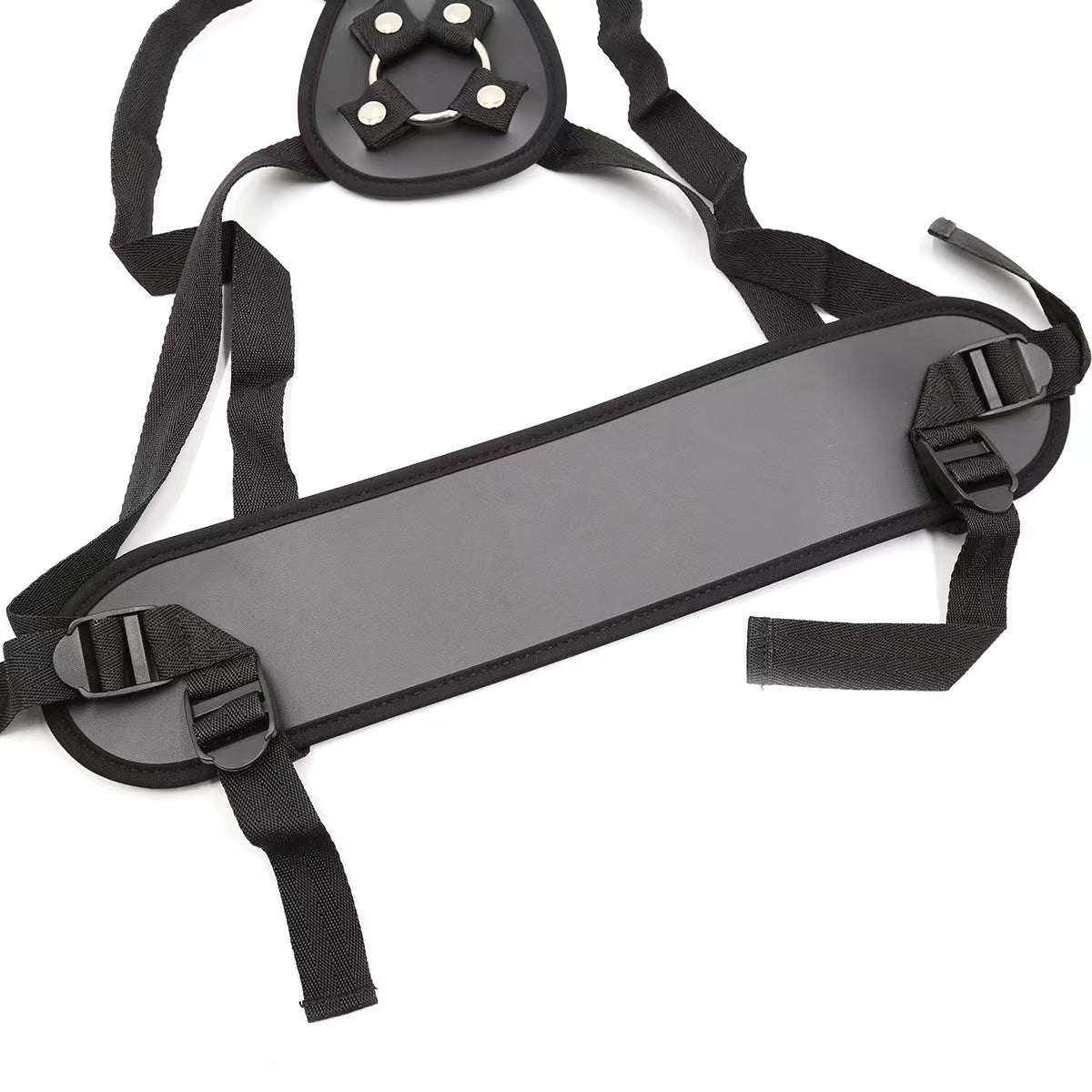 Silver Gray Adjustable Waist Support Strap On Harness