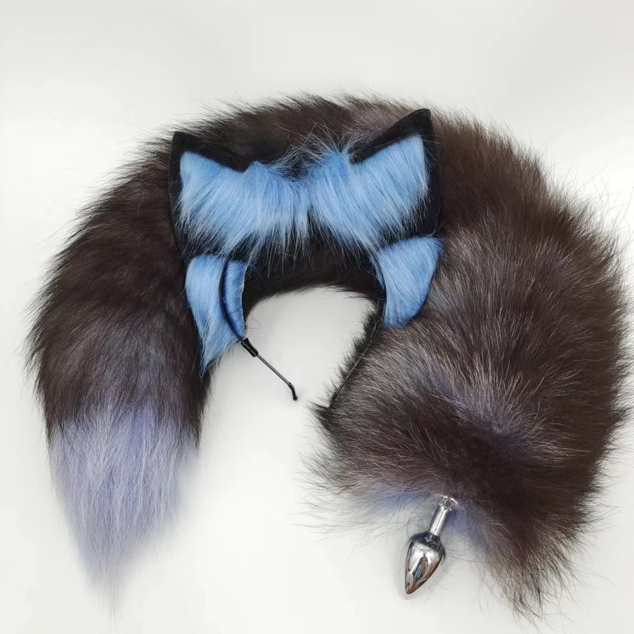 27 Inch Fox Tail Metal Butt Plug