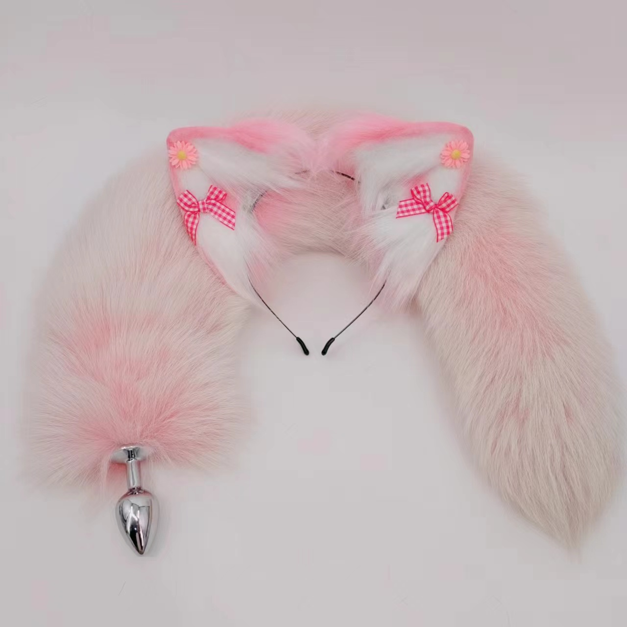Super Cute Pink Furry Tail Butt Plug