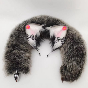 Brown Furry Animal Tail Butt Plug