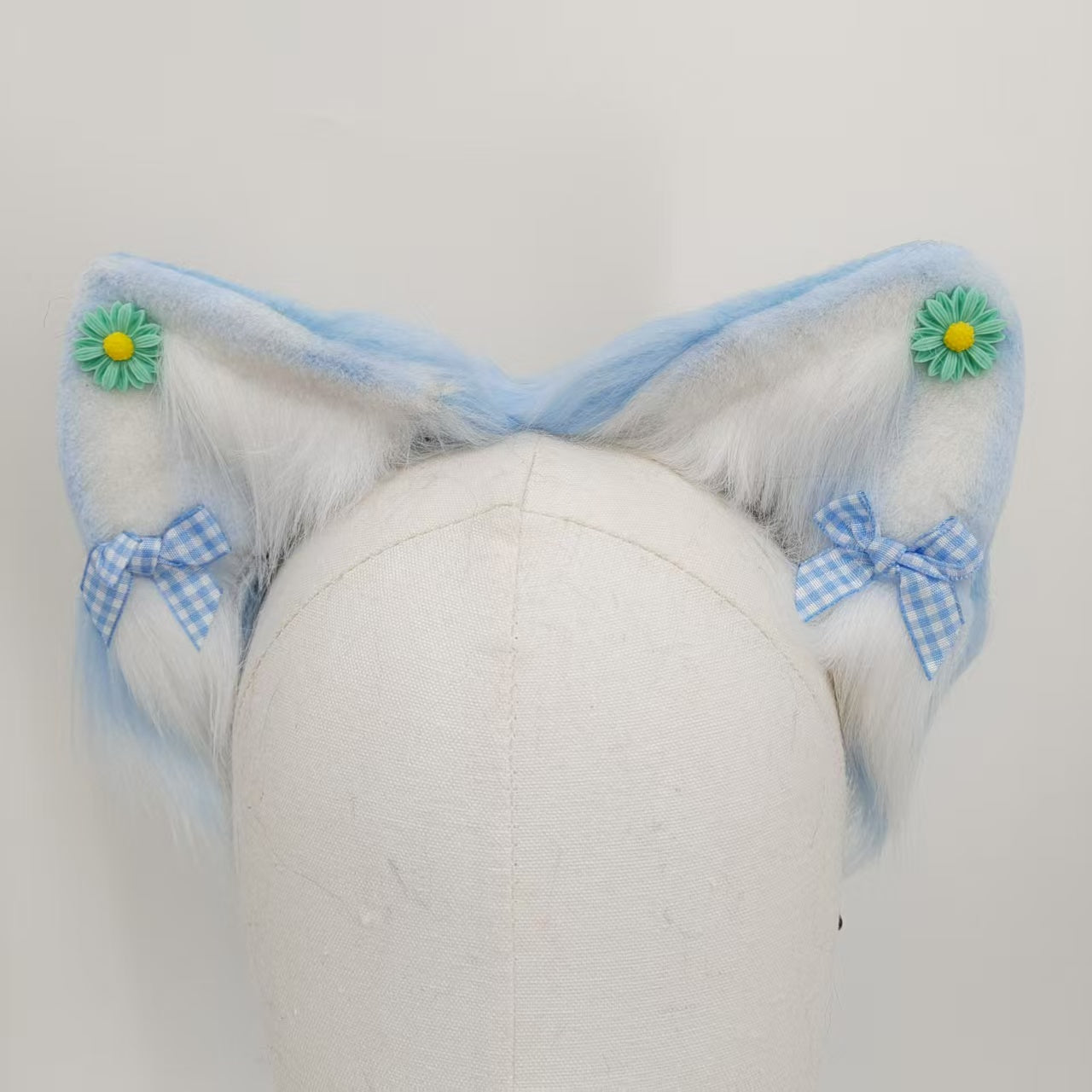 Furry Animal Blue Tail Metal Anal Plug