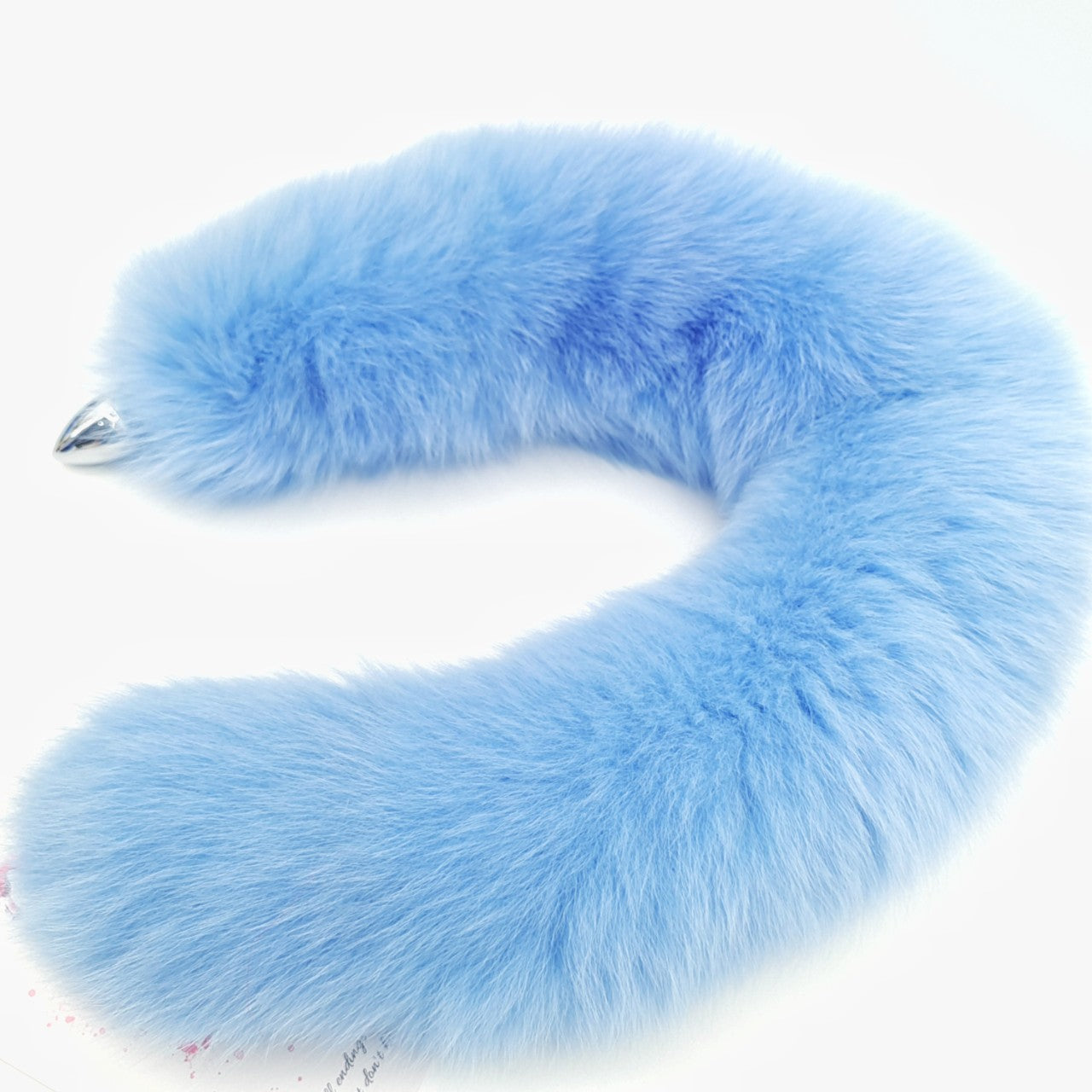 Furry Animal Blue Tail Metal Anal Plug