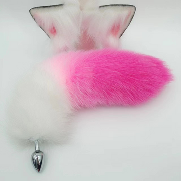Fox Anal Plug Pink Sweet Cute Tail
