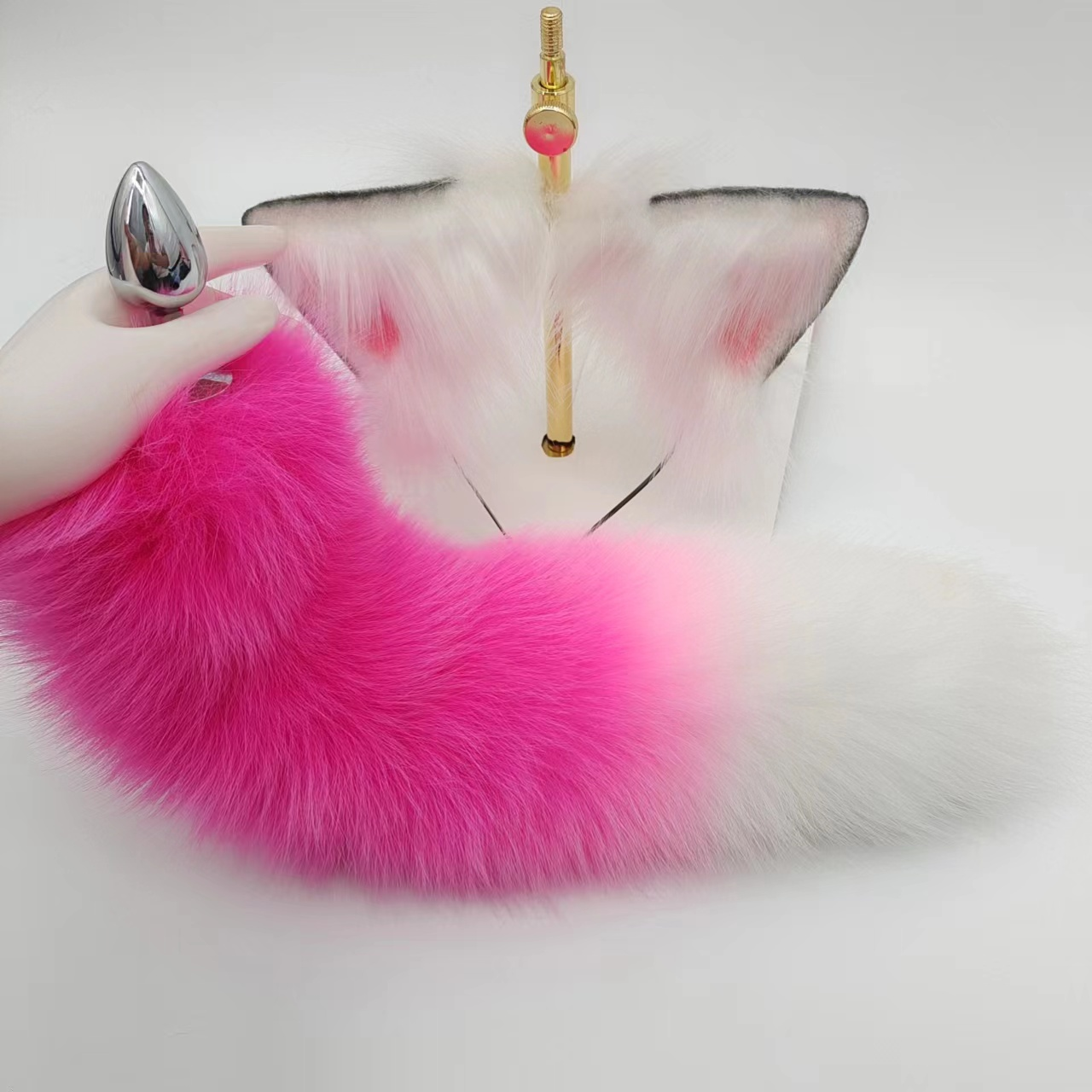 Fox Anal Plug Pink Sweet Cute Tail