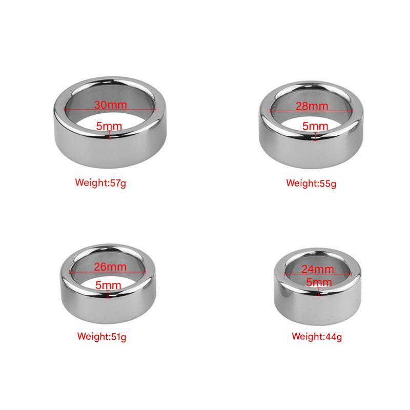 Metal Cock Ring Silver Stainless Steel Male Toy