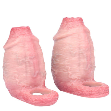 4.5 Inch Realistic Foreskin Big Cock Knots