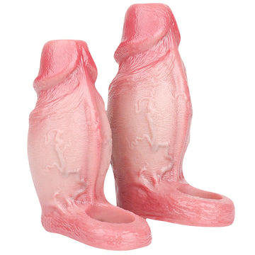 Huge Cock Sleeve Realistic Silicone Penis Enlargement Sleeve