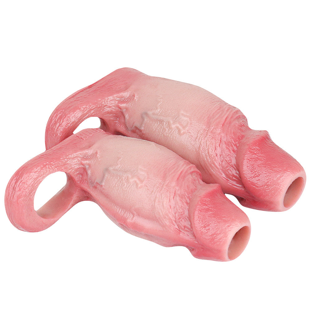 Huge Cock Sleeve Realistic Silicone Penis Enlargement Sleeve