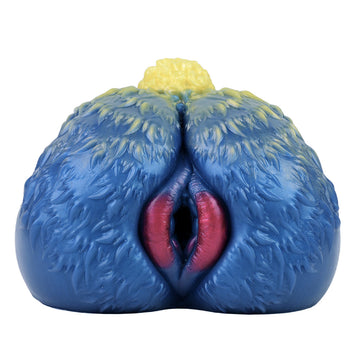 Blue Silicone Furry Goat Pocket Pussy