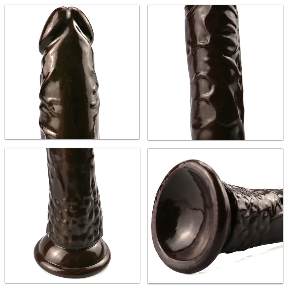 8 Inch Slim Beginner Anal Brown Dildo
