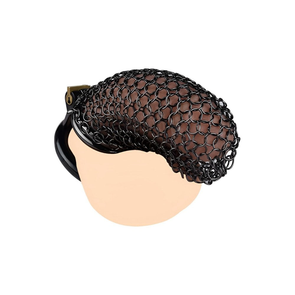 Black Metal Mesh Male Chastity Lock