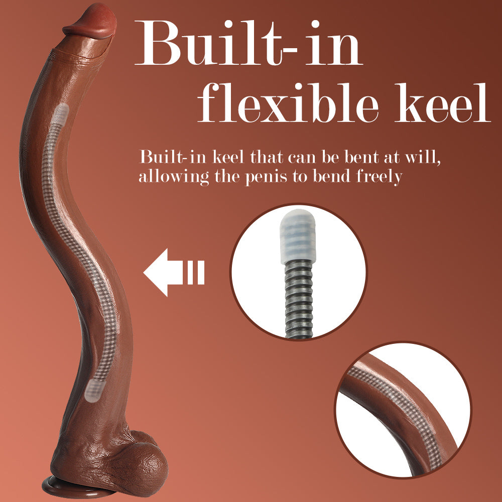 22 Inch Brown Extra Long Dildo