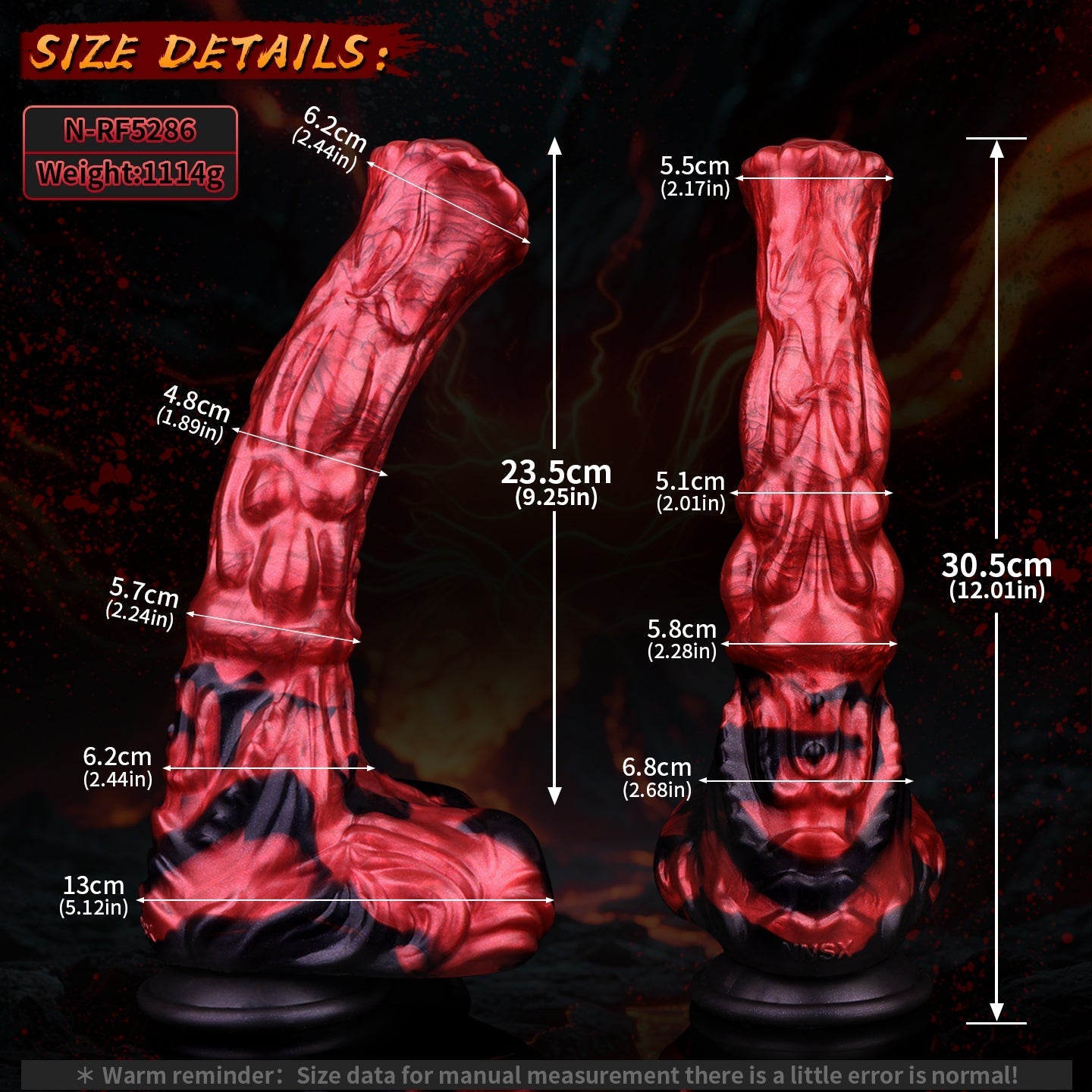 12 Inch Silicone Scarlet Big Horse Dildo