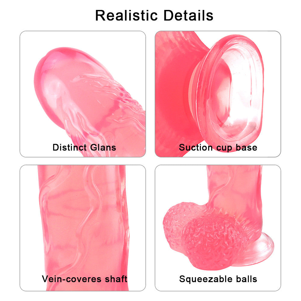 Pink Extra Long 16 Inch Jelly Dildo
