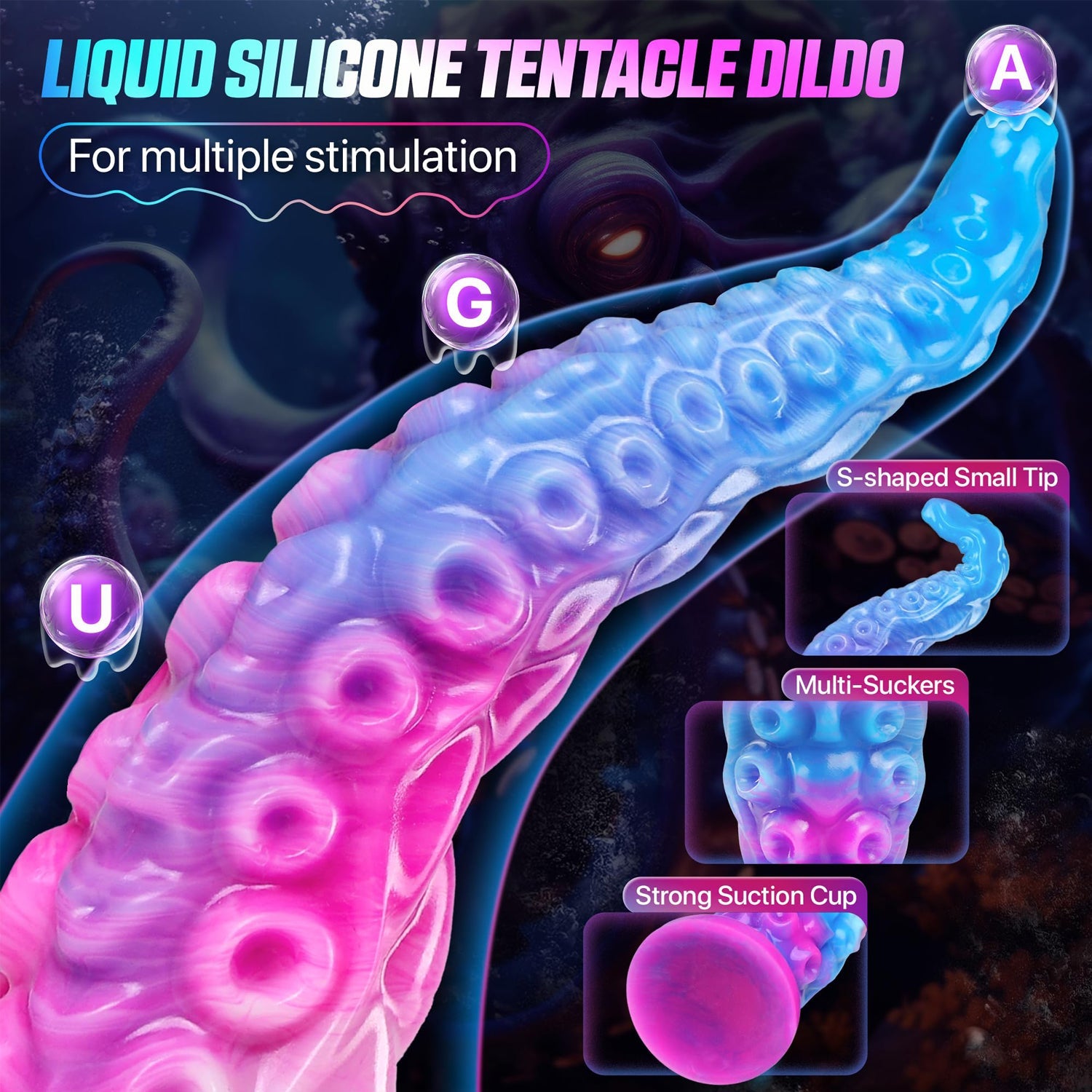 12 Inch Silicone Beautiful Long Tentacle Dildo