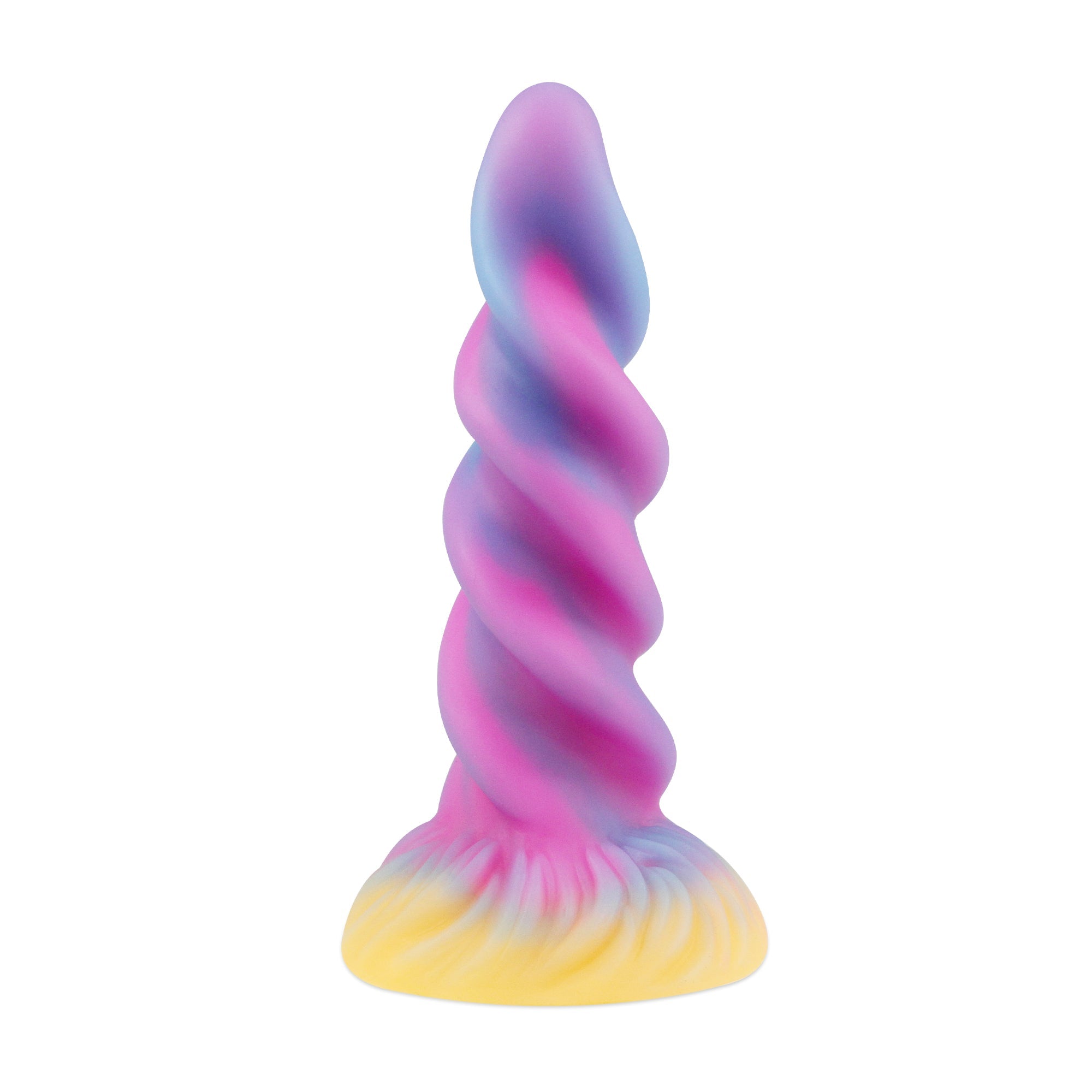 8 Inch Spiral Silicone Fluorescent Unicorn Dildo