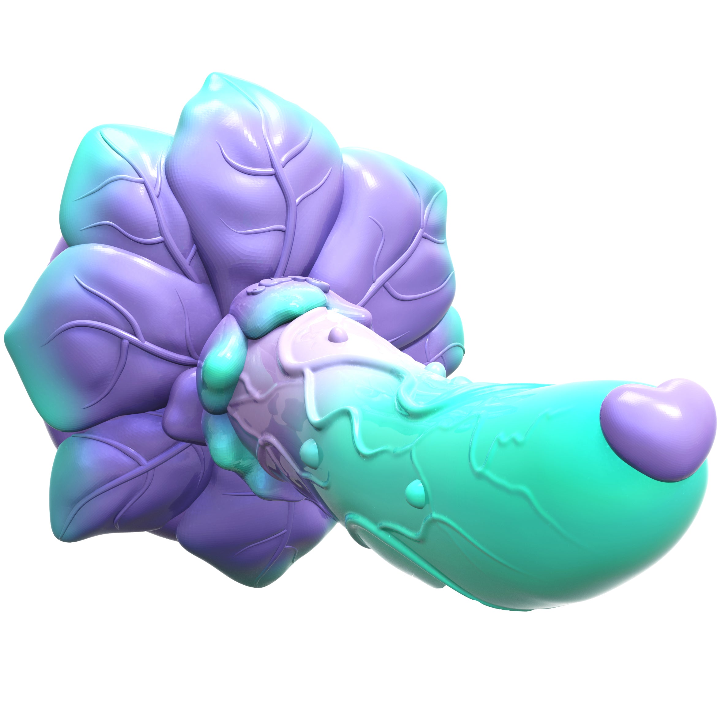 Prostate Dildo Curved Silicone Banana Flowers 7 Inch