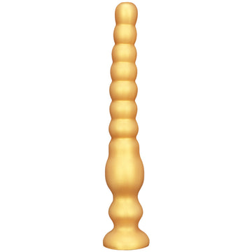 Long Anal Dildo Gold Silicone Beads