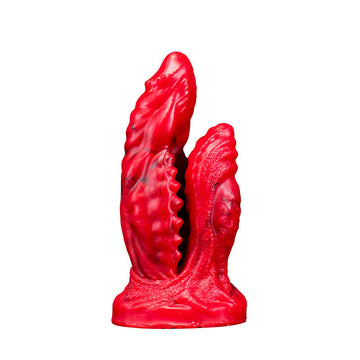 Red Monster Teeth Double Penetration Dildo