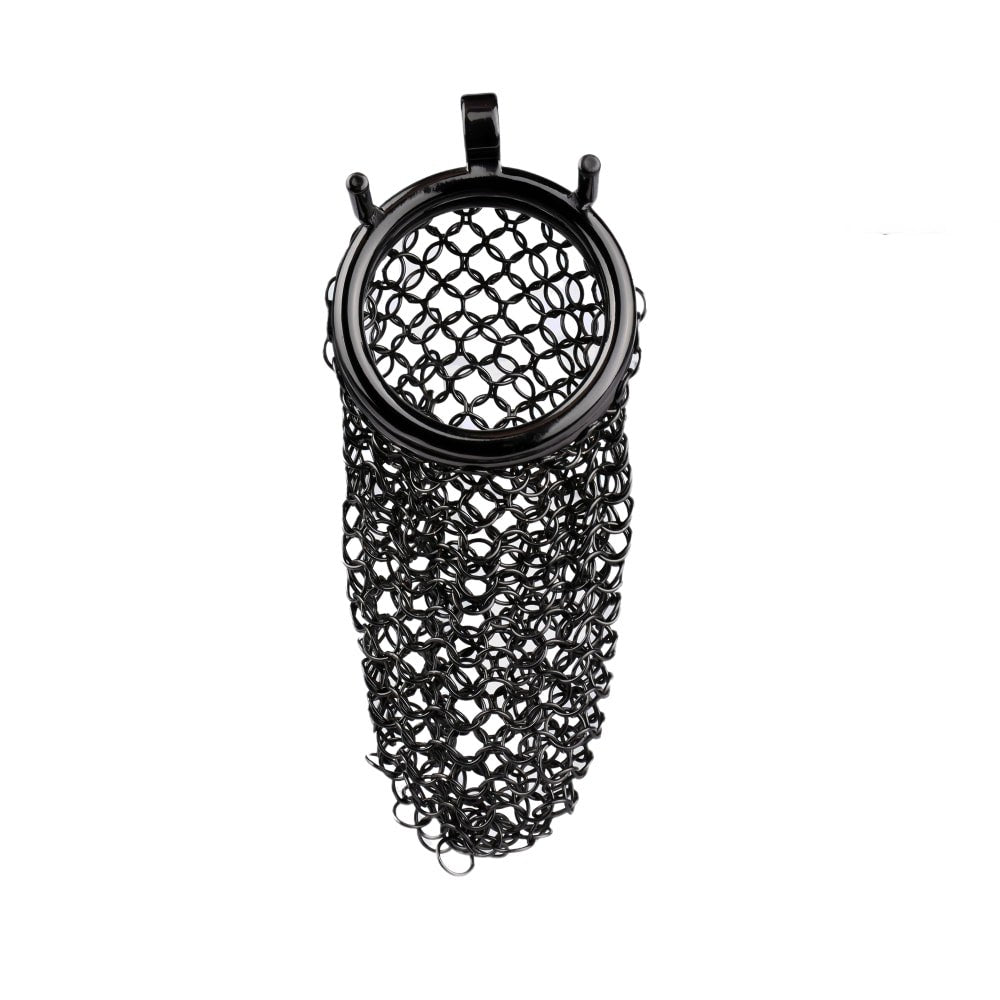 Black Metal Mesh Male Chastity Lock