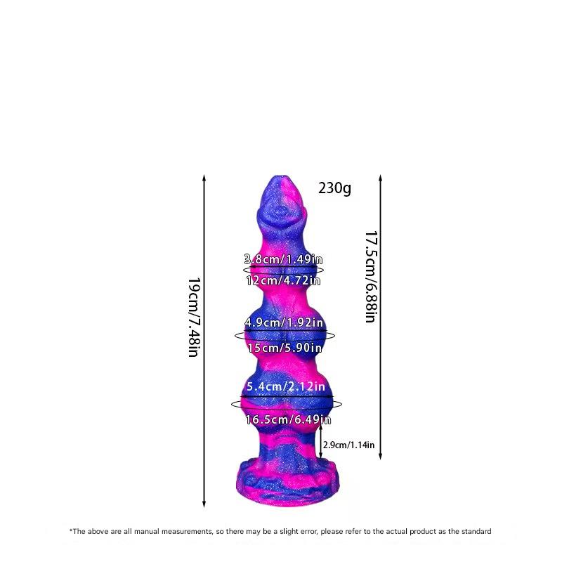 Colorful Glitter Huge Dog Knot Dildo