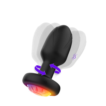 Vibrating Anal Plug Remote Control 360° Twisting