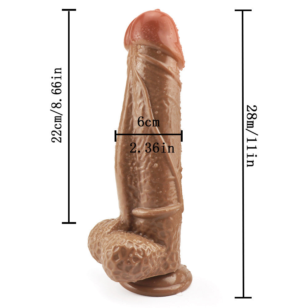 11 Inch Brown Realistic Giant Dildo